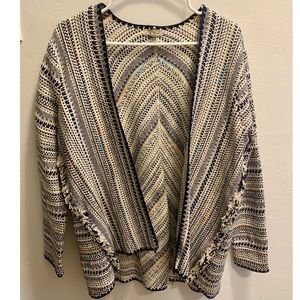 Lucky Brand fringe cardigan